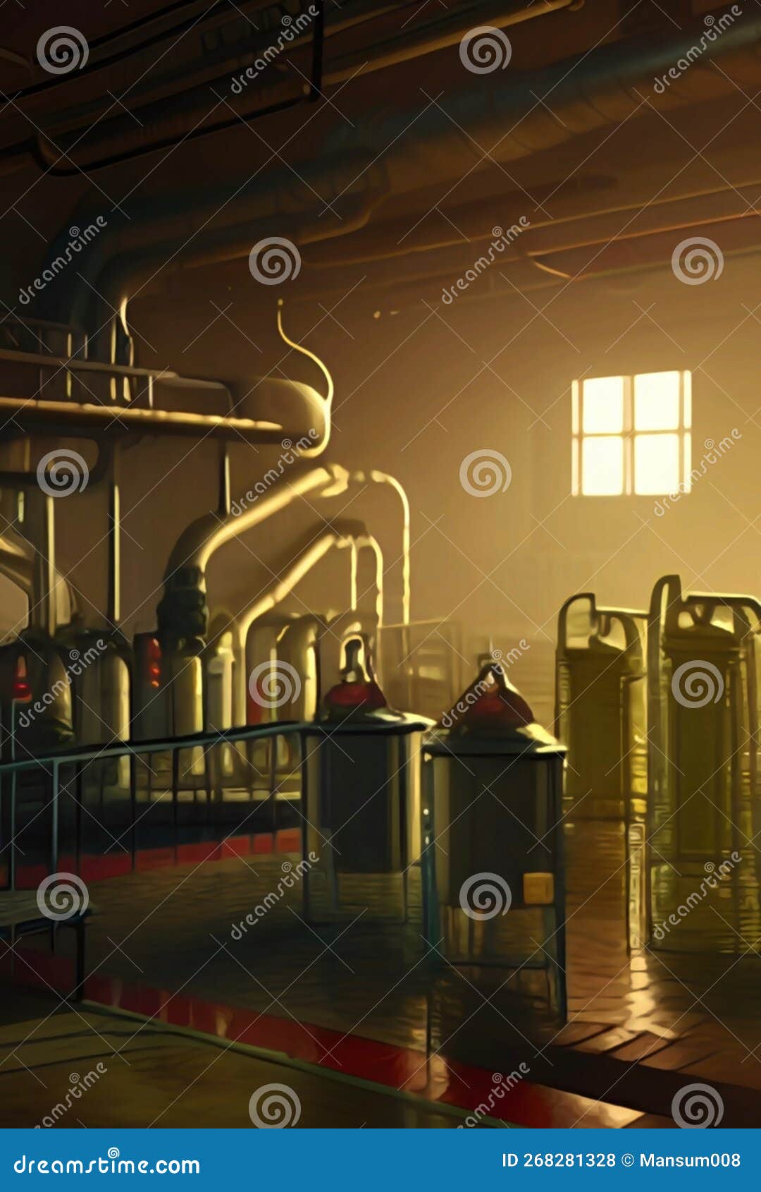 Interior of a Modern Kitchen with a Gas Tank Stock Illustration