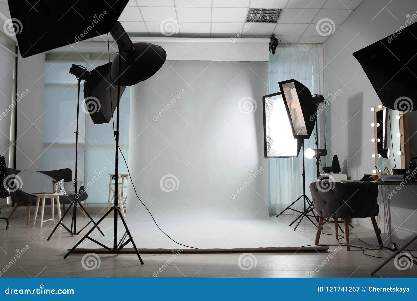 Interior of Modern Photo Studio Stock Image Image of movie, softbox