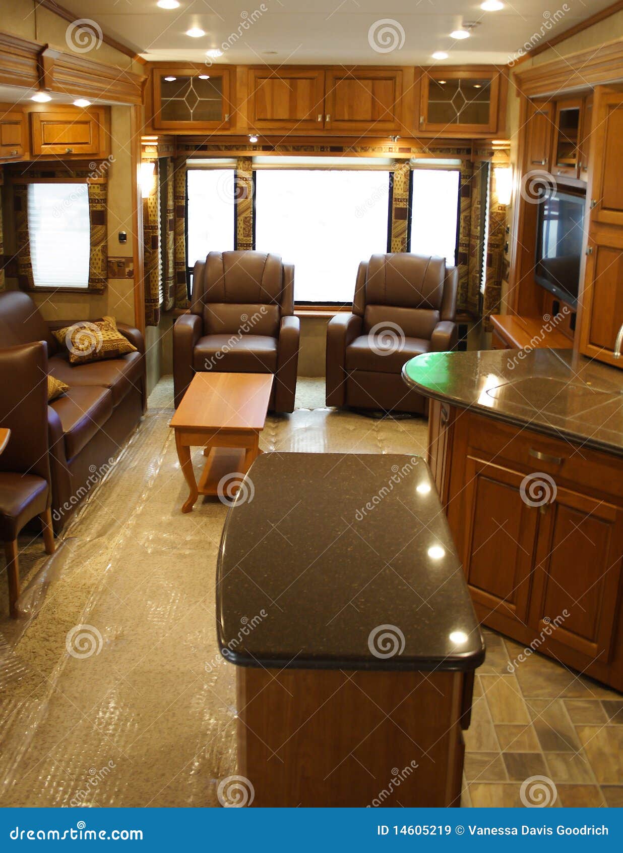 interior of modern recreational vehicle