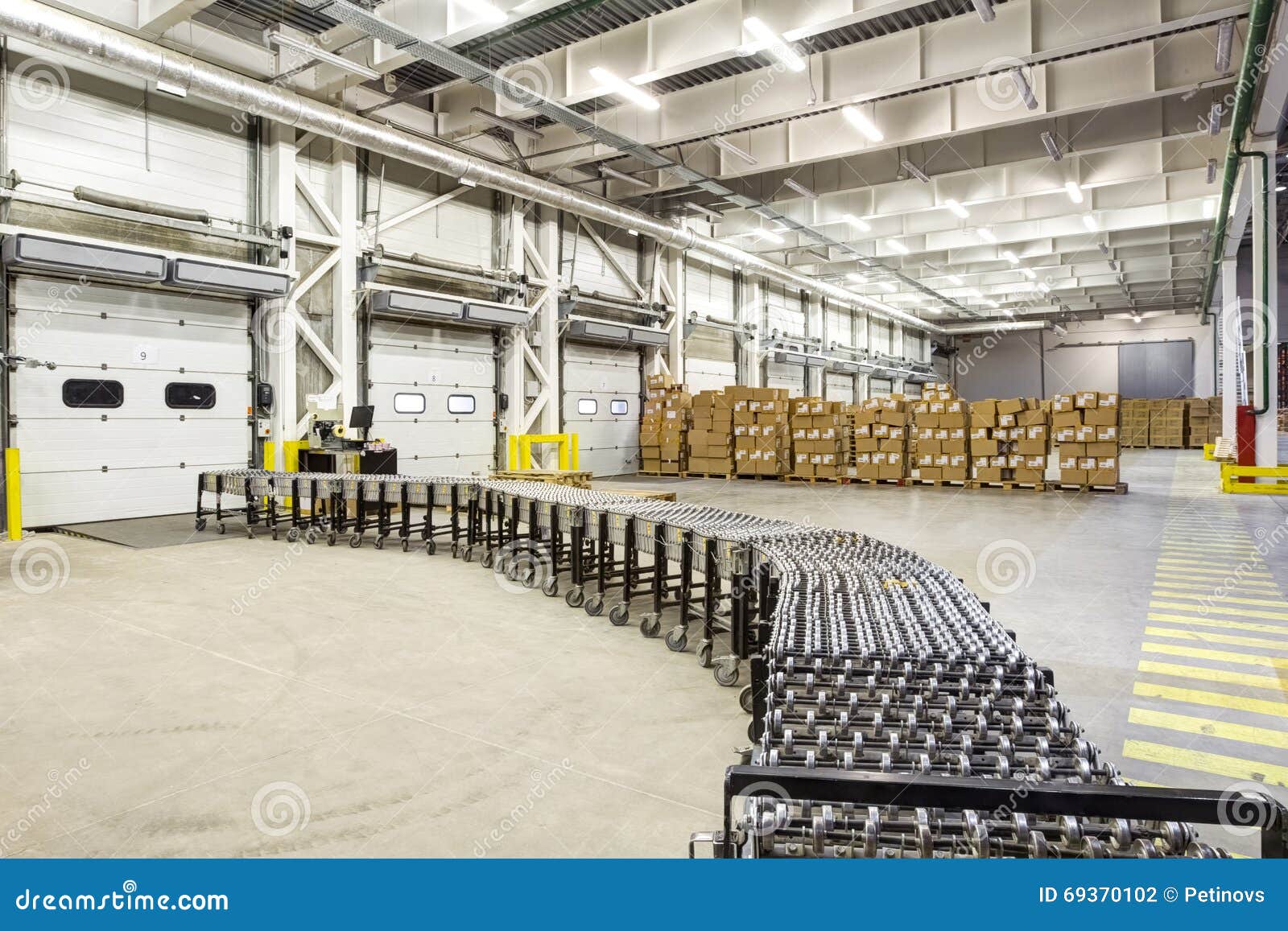Interior of Modern Warehouse Stock Photo Image of cargo, commercial