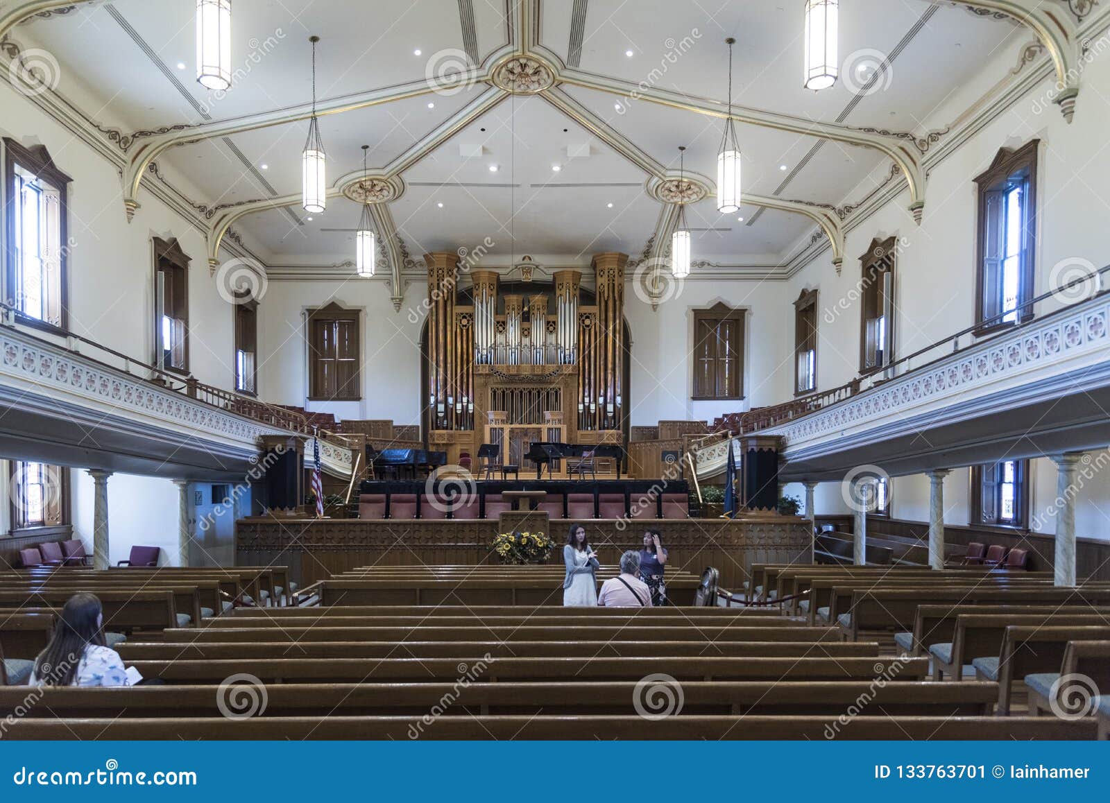 Interior Mormon Assembly Hall Temple Square Salt Lake City