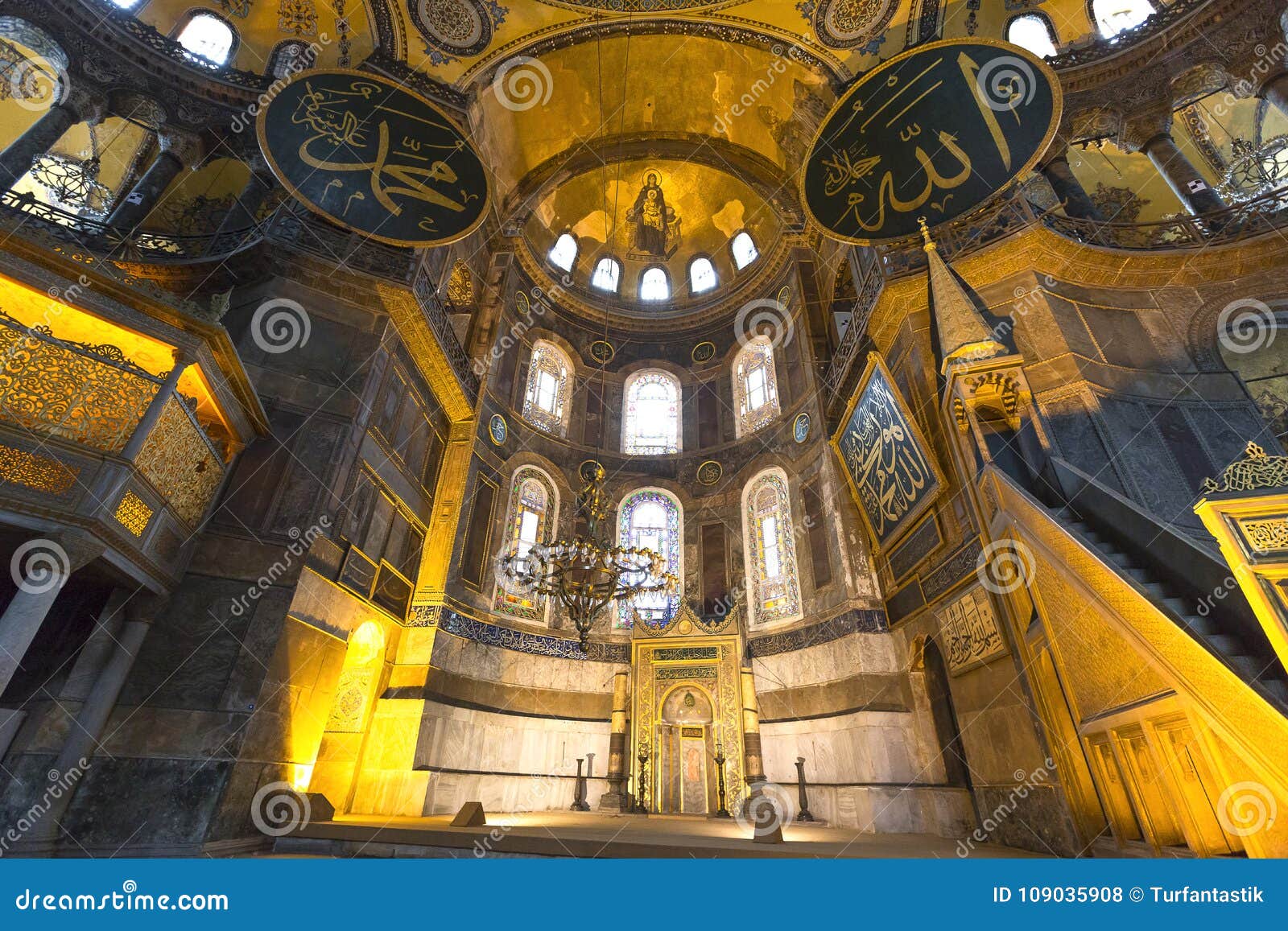 Interior Of The Museum Church Of Hagia Sophia In Istanbul