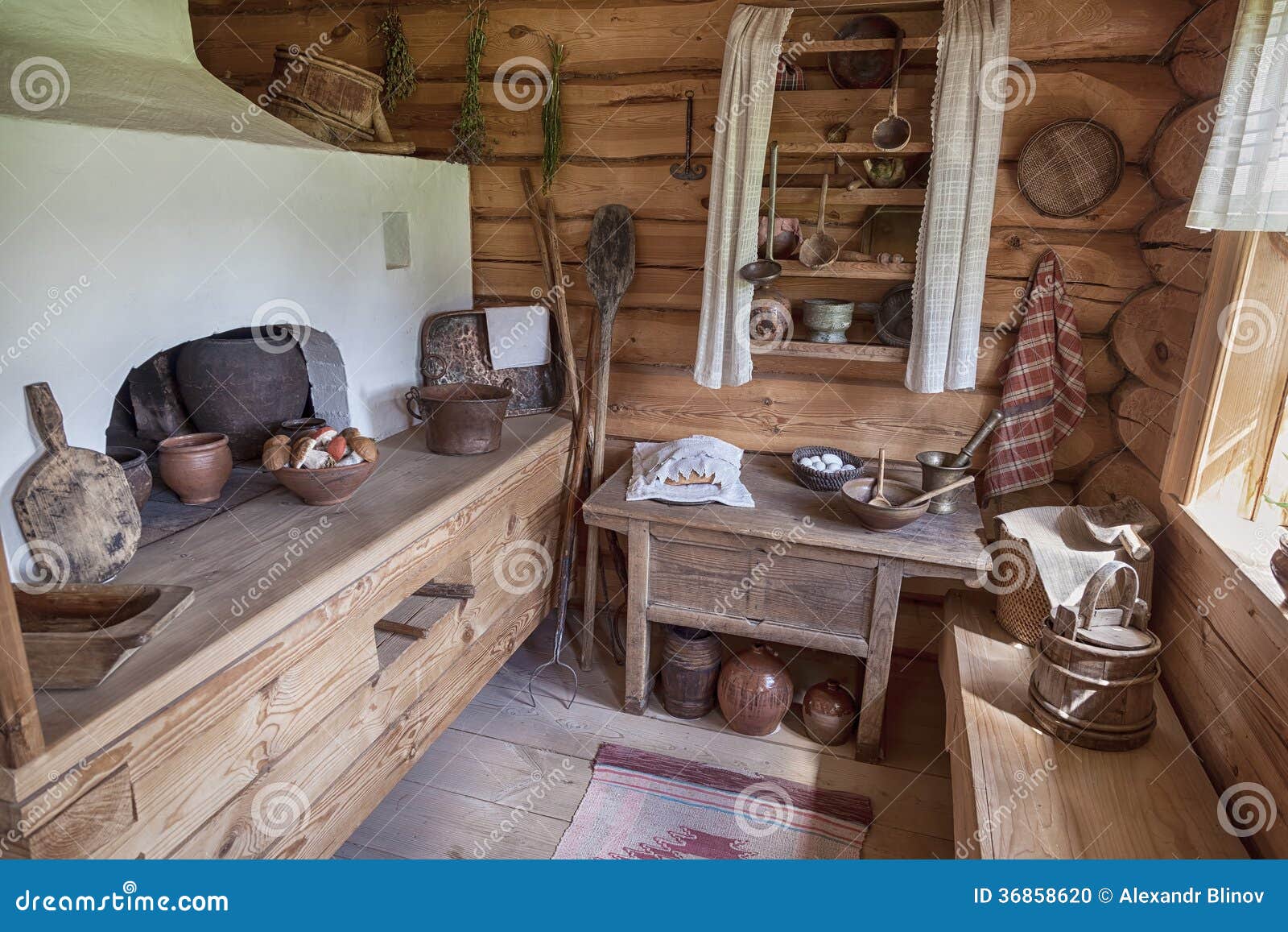 Interior Of The Museum Suvorov Russian Traditional Kitchen