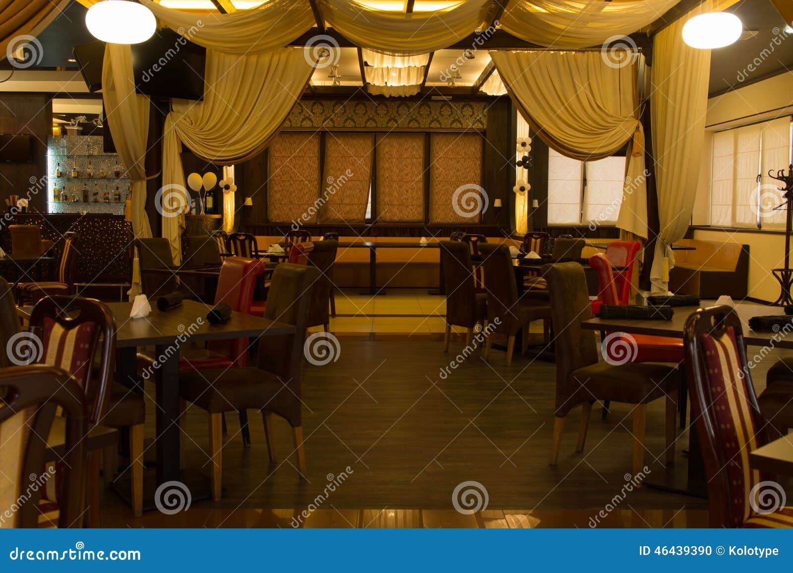 Interior of a with a Small Stage Stock Photo Image of