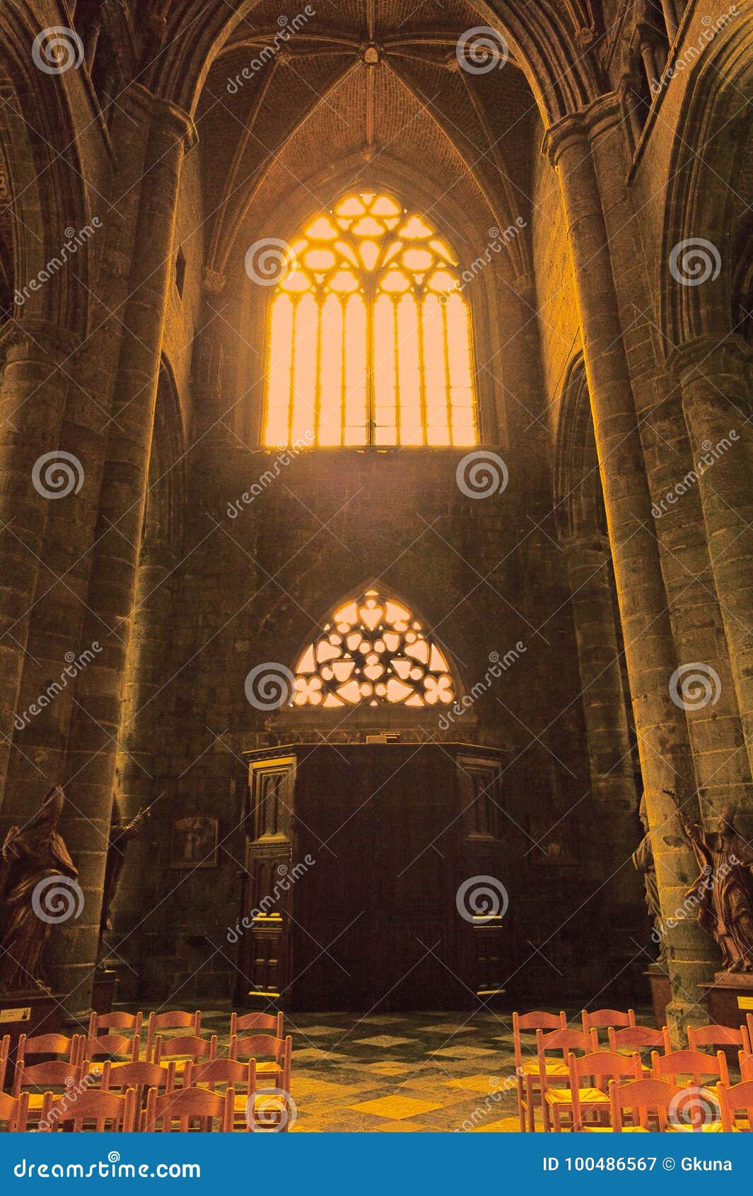 Notre Dame Church In Dinant Stock Image Image Of Ceiling