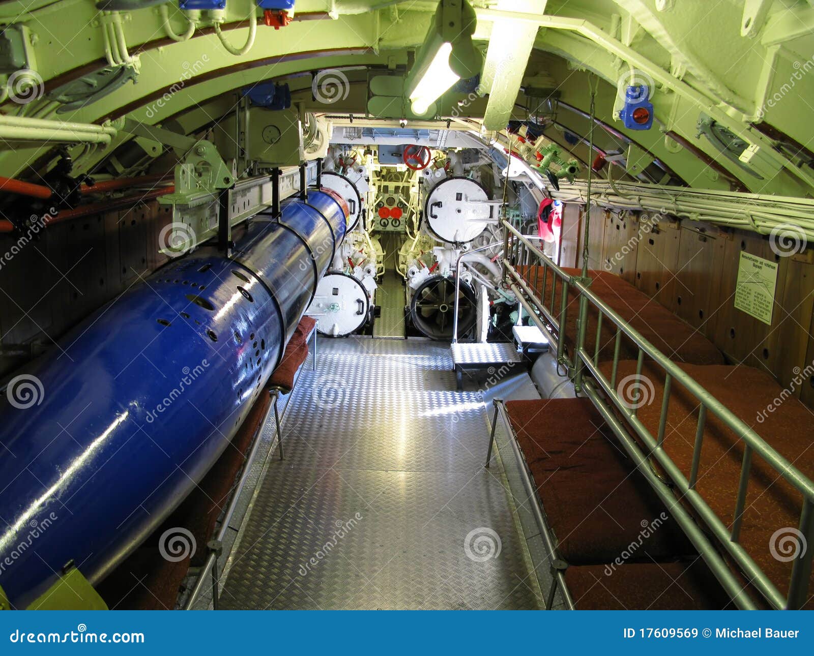 Interior Of Old Submarine Stock Image Image Of Torpedo