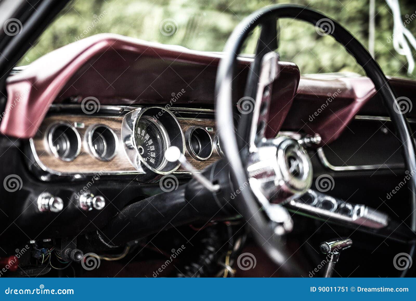 Interior Old Timer Ford Mustang Stock Image Image Of