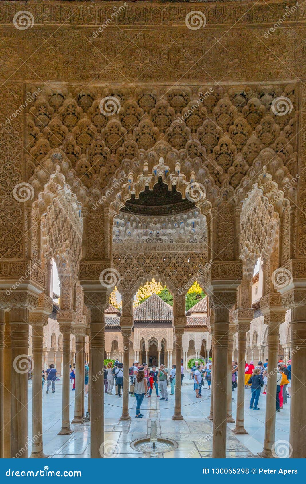 Premium Photo | The alhambra in granada spain interior detail of a dome