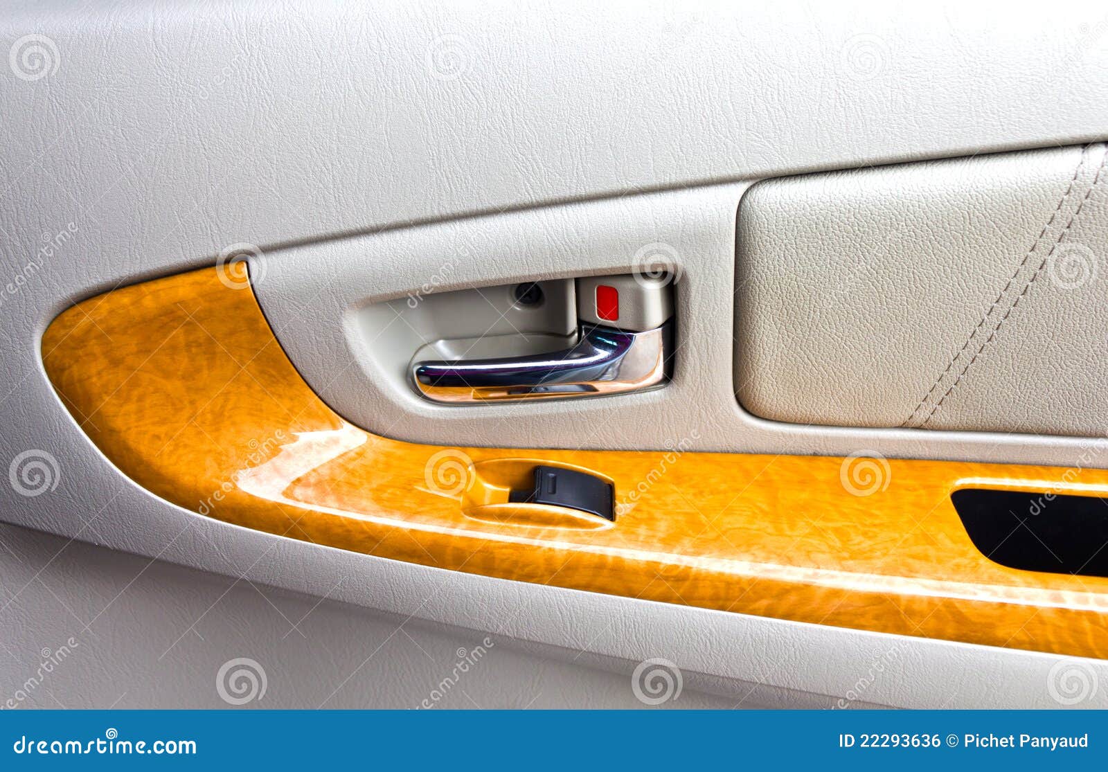 Interior panel of car door stock photo. Image of button 22293636