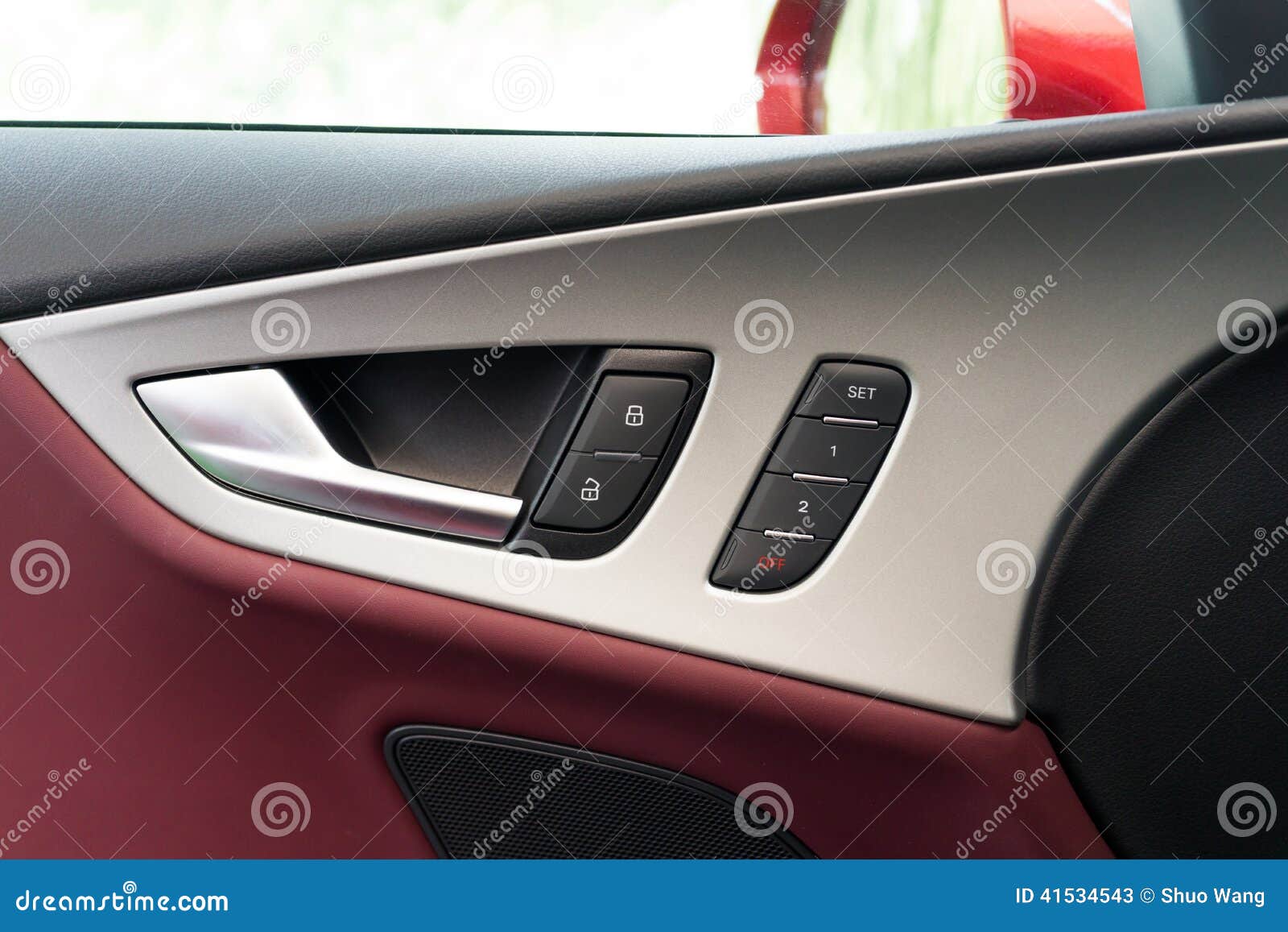 Interior panel of car door stock image. Image of bright 41534543