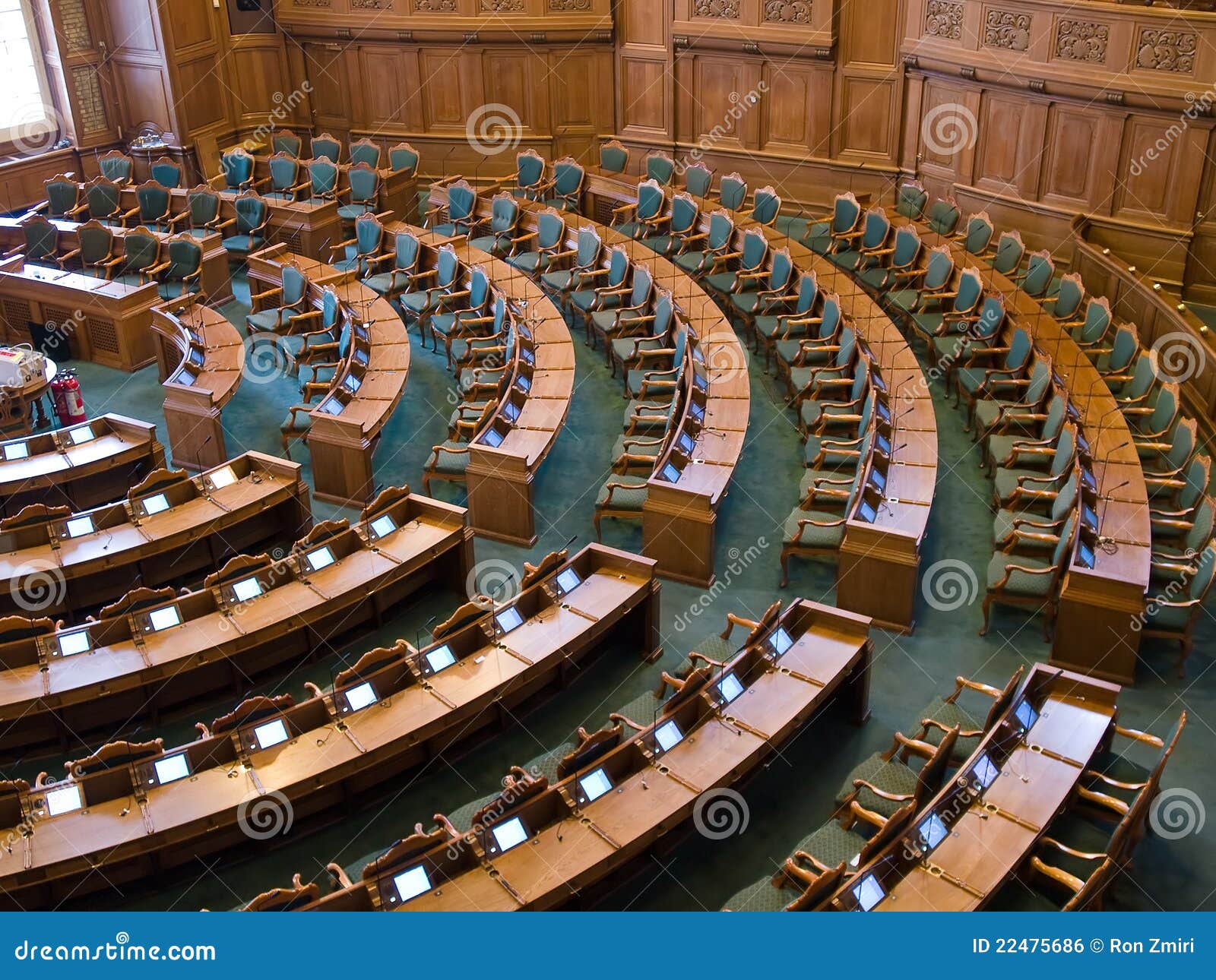 interior of a parliament senate hall