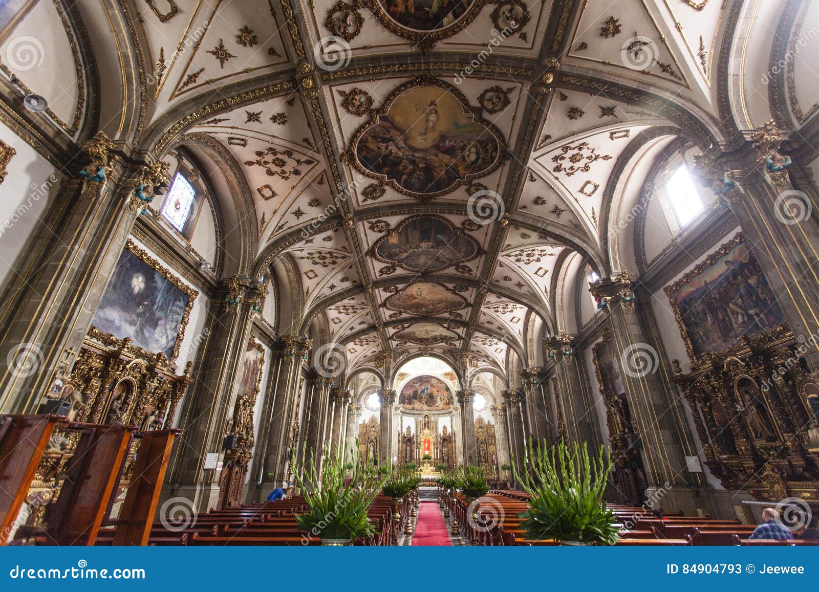 Interior of the Parroquia De San Juan Bautista Church in Coyoacan, Mexico City - Mexico Stock Image - Image of place, christian: 84904793 Interior of the Parroquia De San Juan Bautista Church in Coyoacan, Mexico City - Mexico Stock Image - Image of place, christian: 84904793