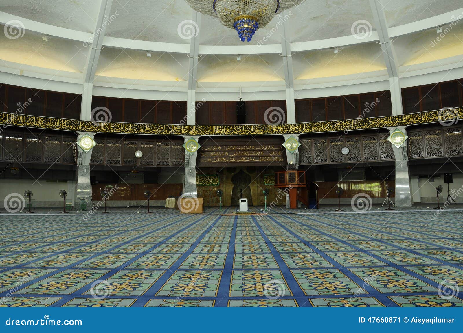 Interior Of Penang State Mosque In Penang Stock Image Image Of Facade Elevation 47660871