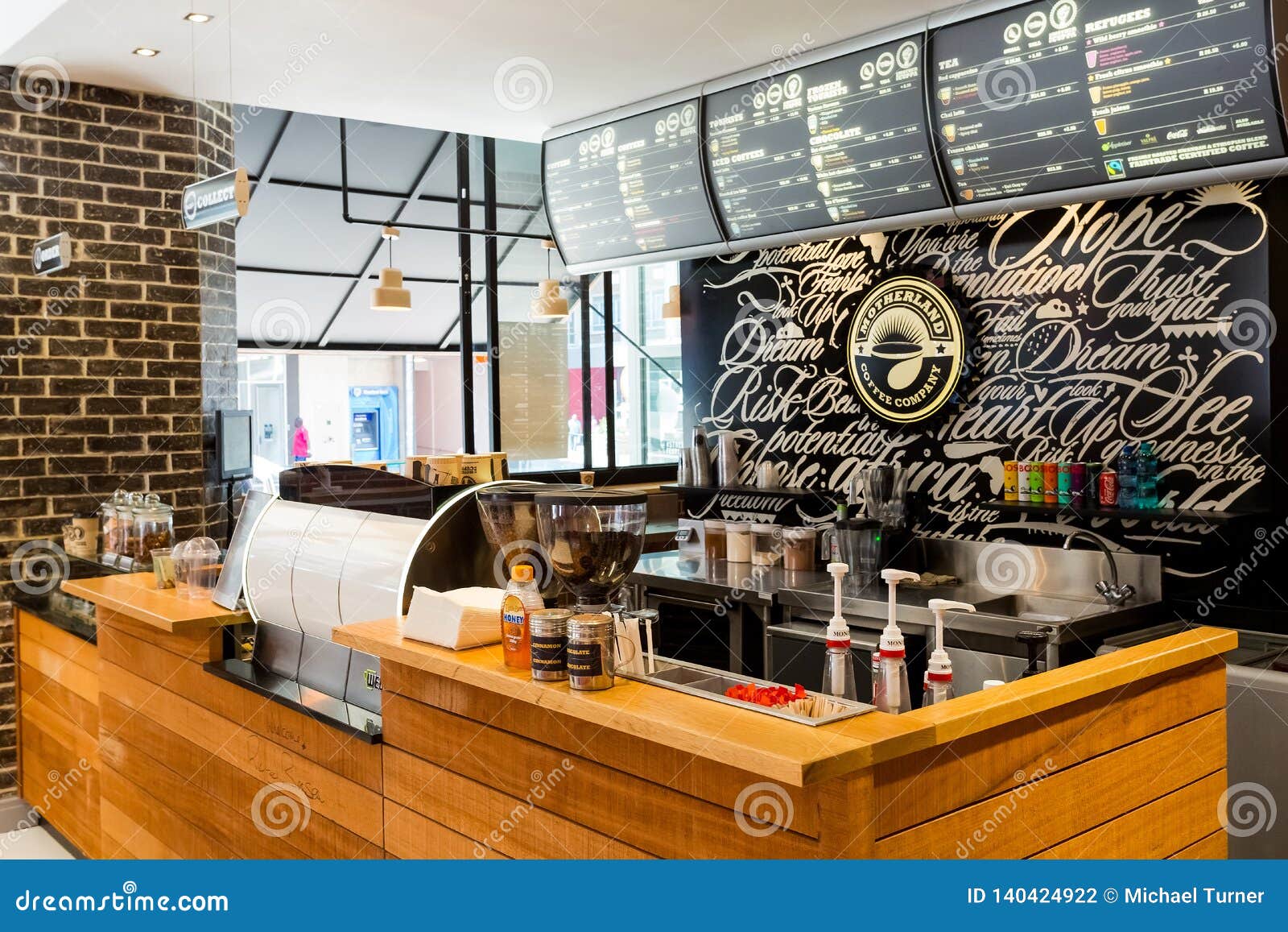 Interior Of Retro Cafe Coffee Shop Editorial Photography