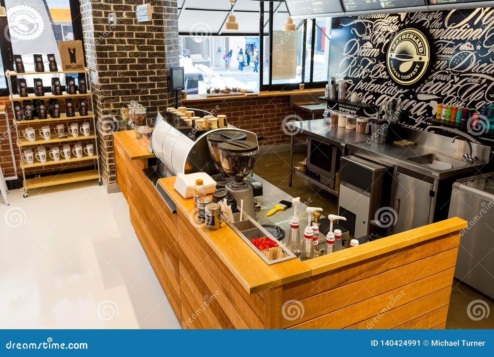 Interior Of Retro Cafe Coffee Shop Editorial Photo Image Of