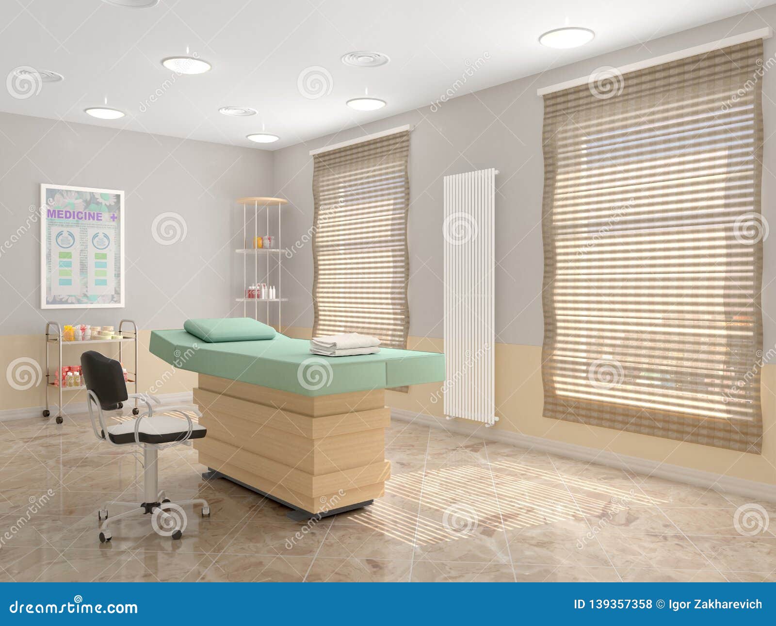 Interior Room With Equipment In The Clinic Of Dermatology