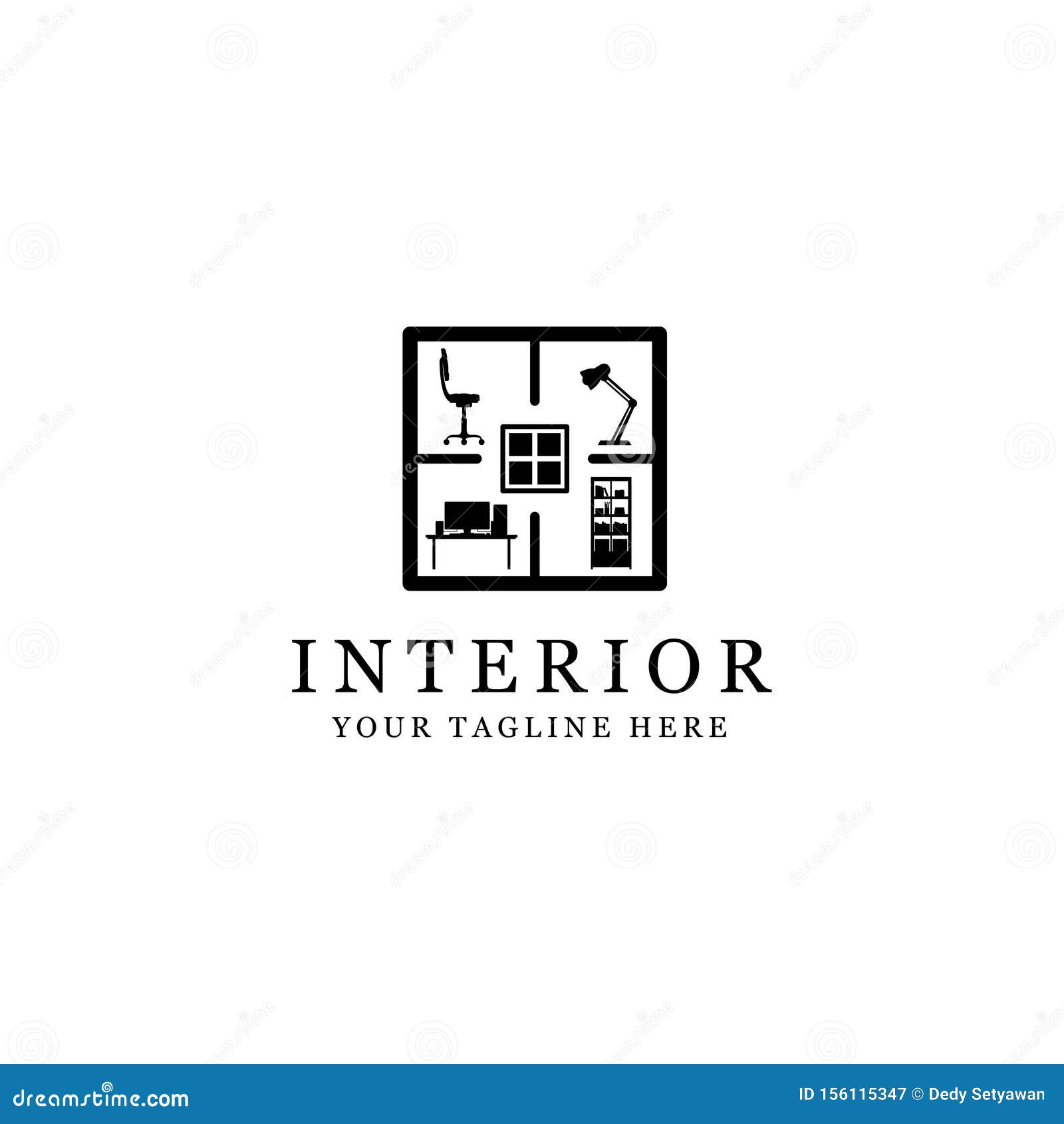 Interior Room Logo Stock Vector Illustration Of Black