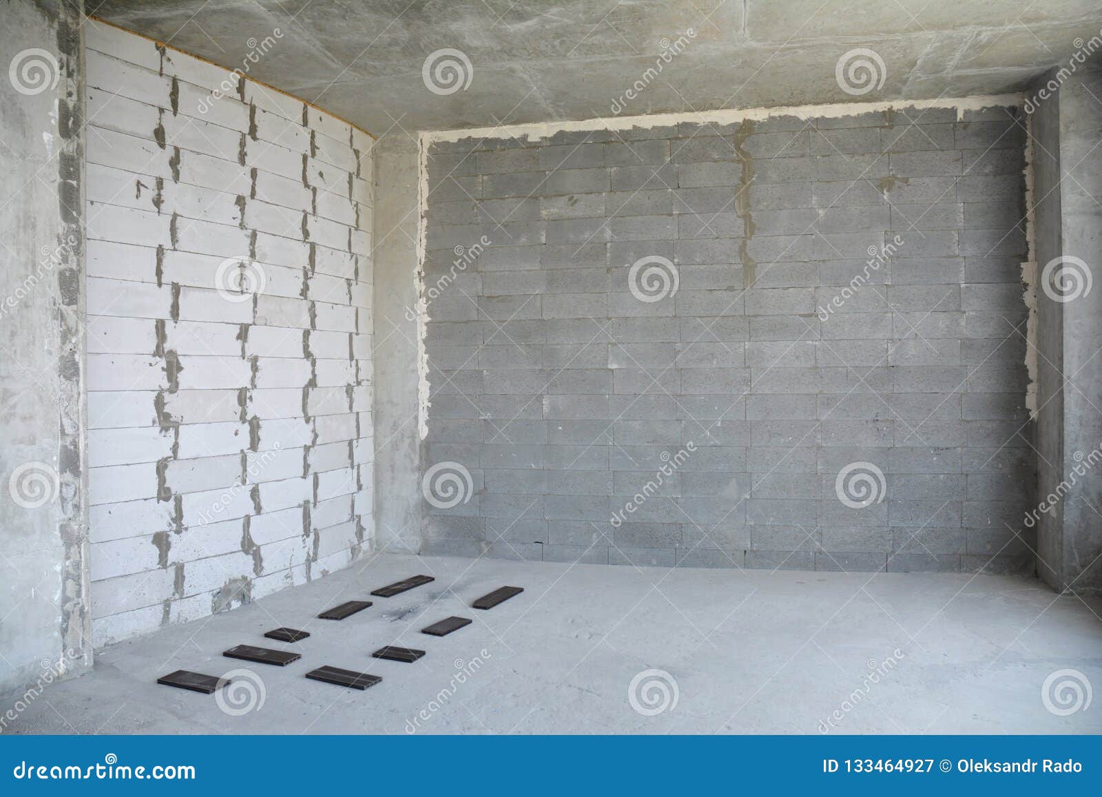 Interior Room Under Construction Wall Without Stucco And