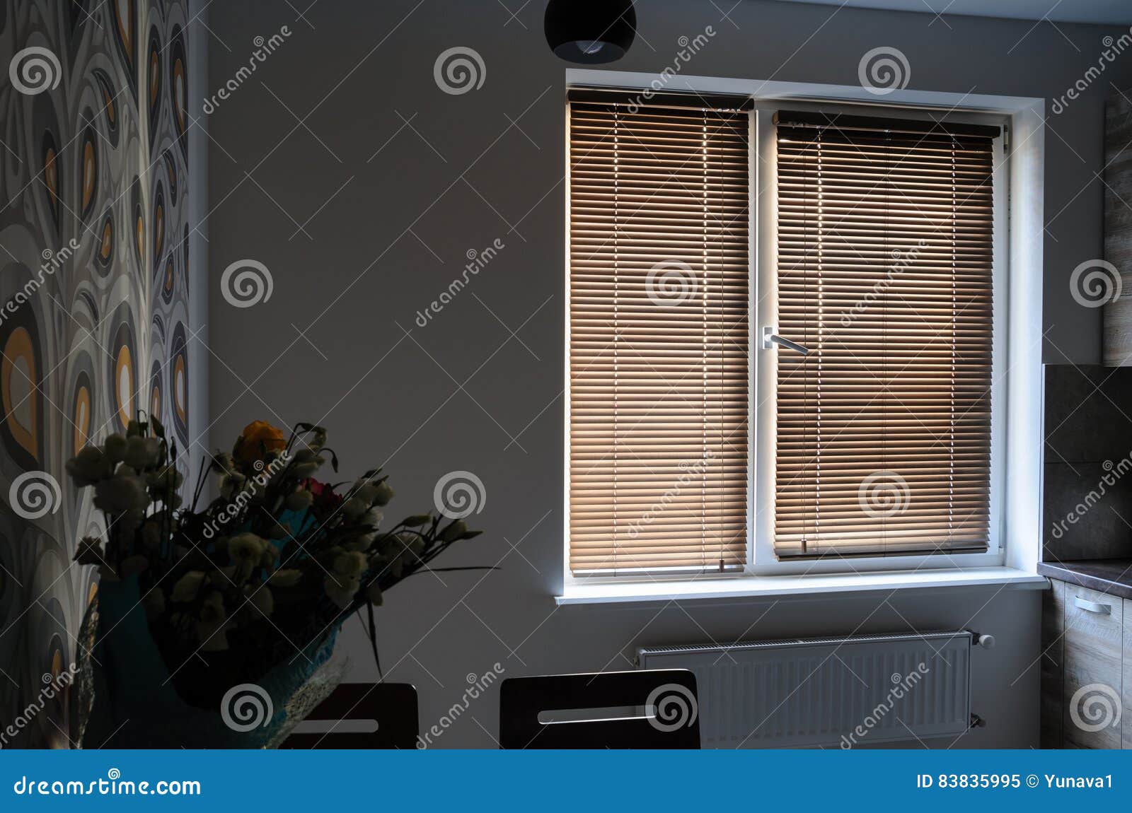 Interior Room With Wooden Shutters Stock Image Image Of