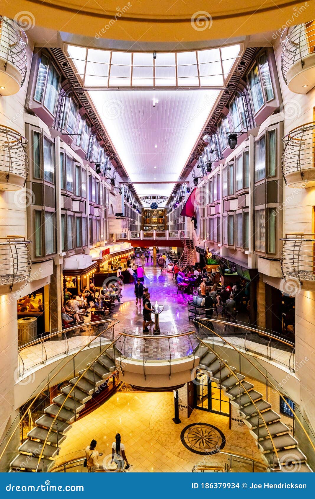 Interior of Royal Caribbean`s `Navigator of the Sea` Cruise Ship. Editorial  Stock Image - Image of modern, holiday: 186379934