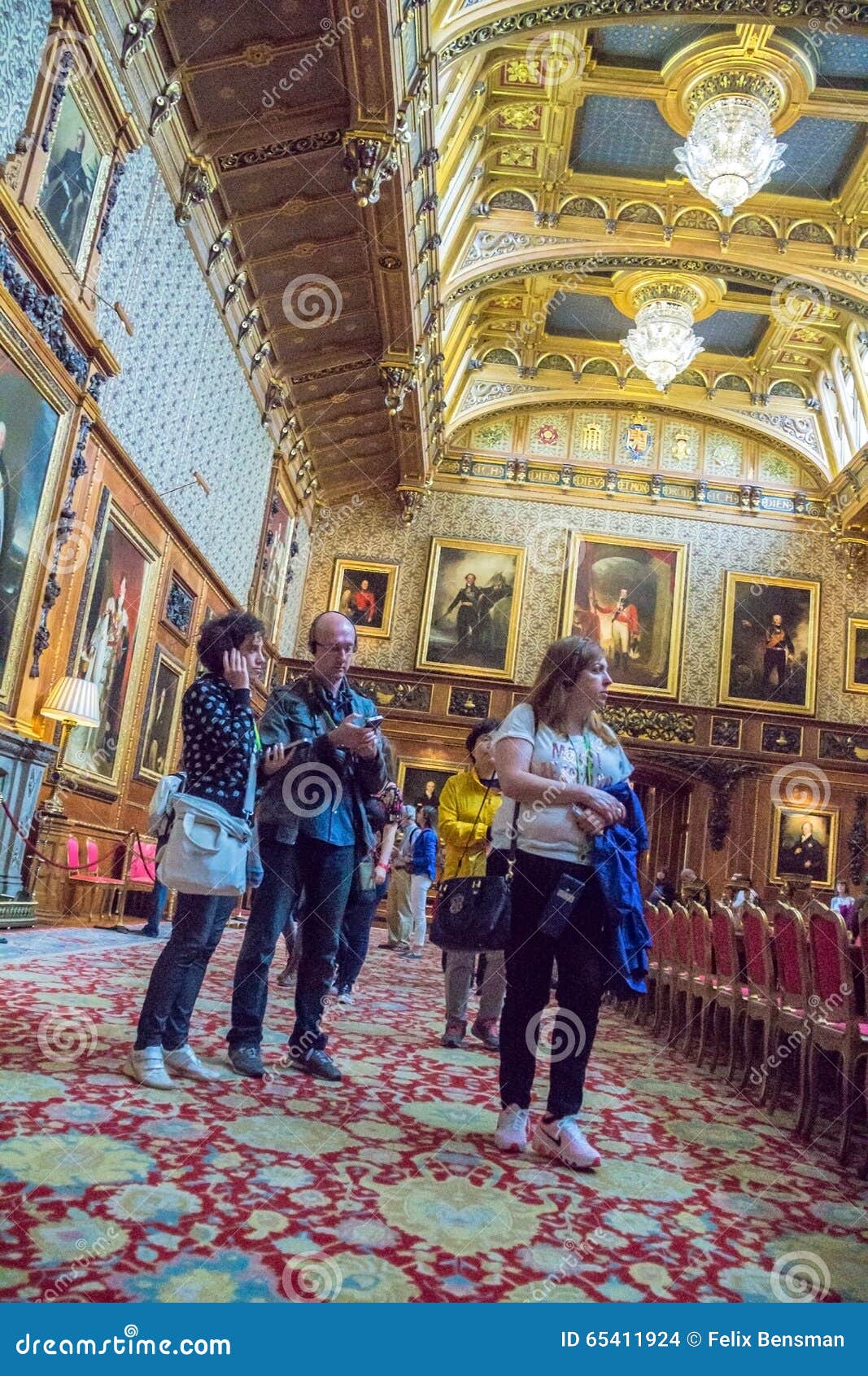 Interior Of Royal Palace In Medieval Windsor Castle Uk