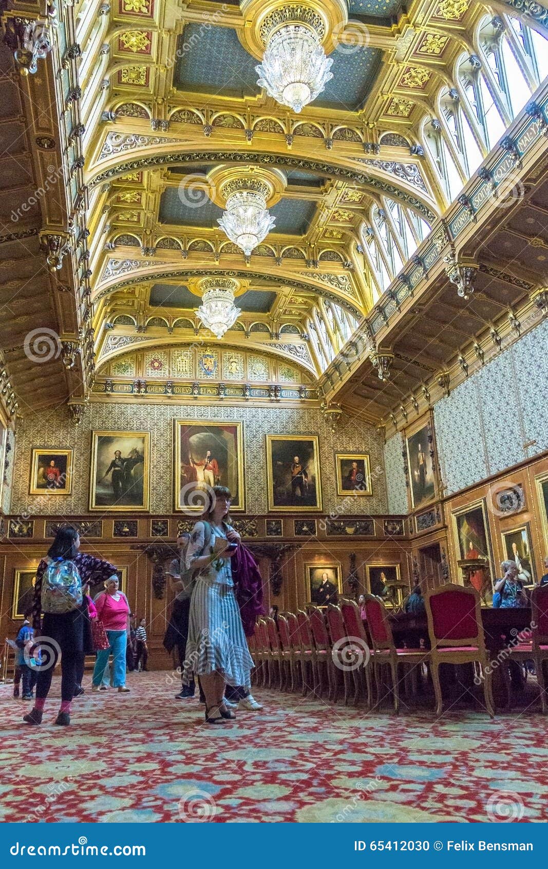 Interior Of Royal Palace In Medieval Windsor Castle Uk