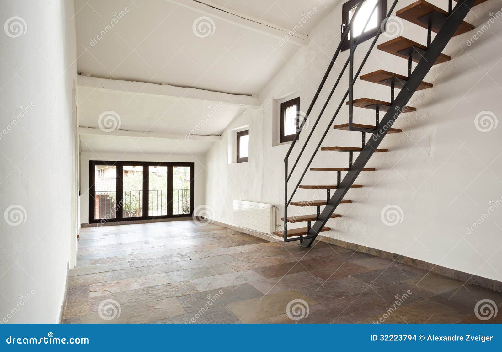 Interior rustic house stock photo. Image of rustic, loft - 32223794