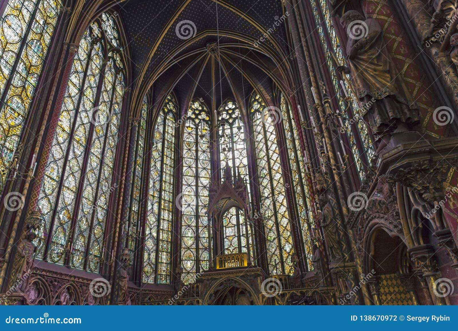 The Interior Of Sainte Chapelle Editorial Photography