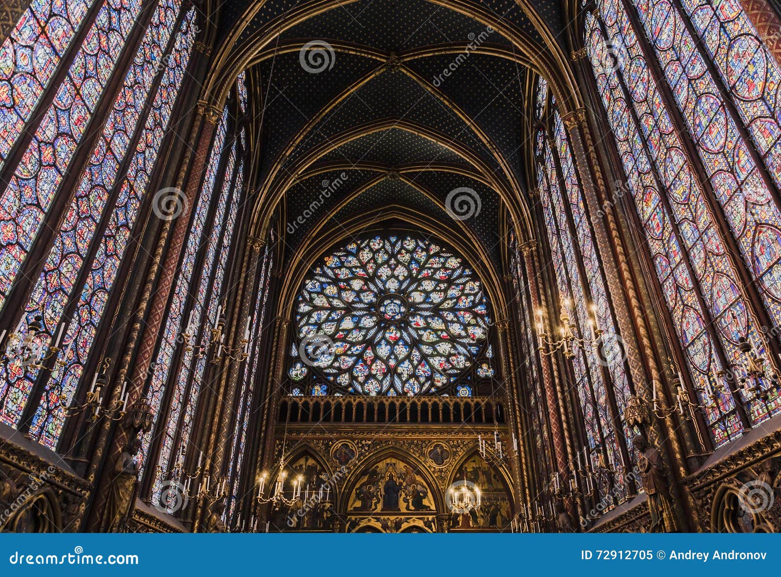 Interior Of The Sainte Chapelle Editorial Image Image Of