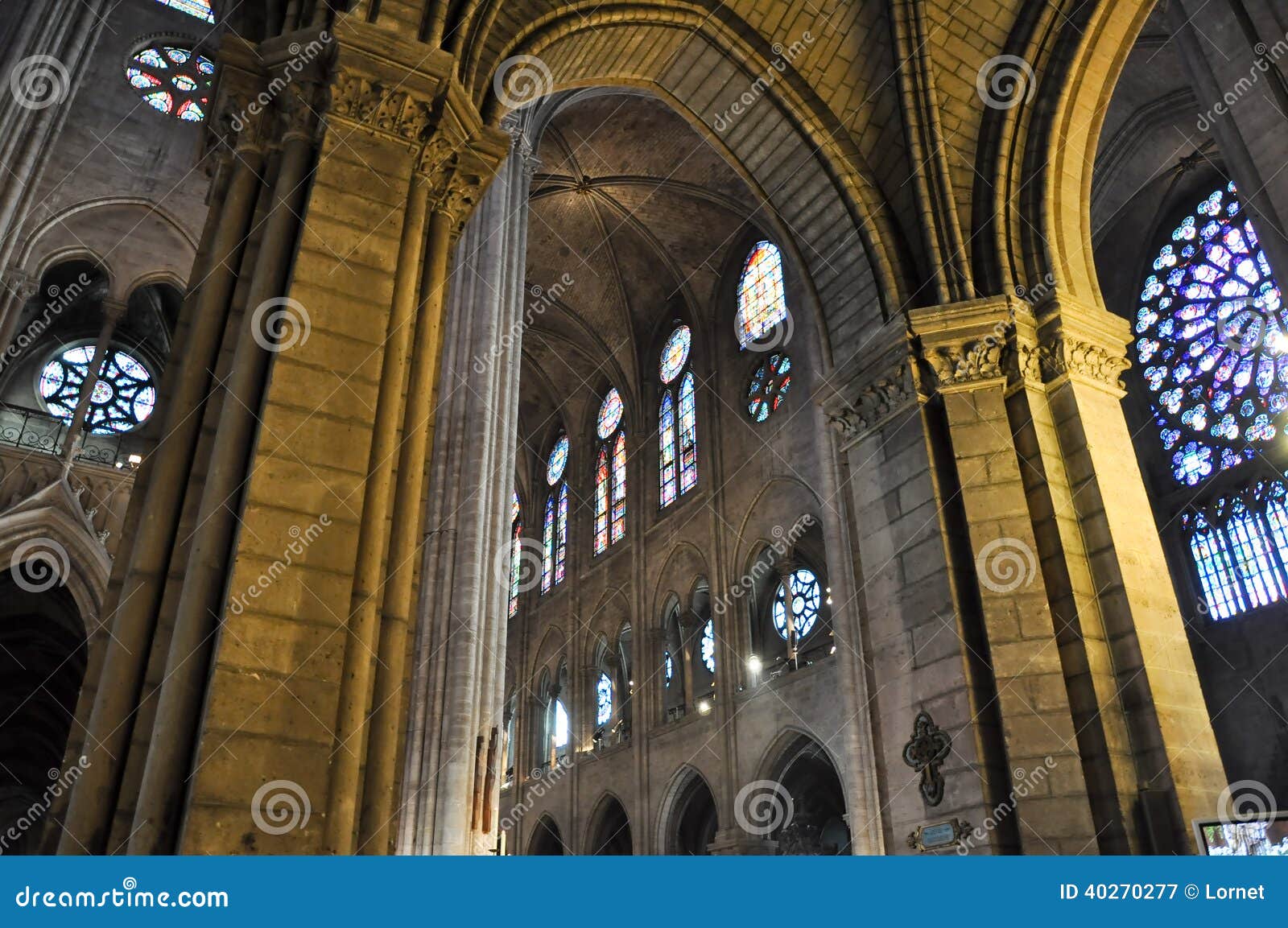 Interior of the Santa Maria Del Pi in Barcelona, Catalonia, Spain ...