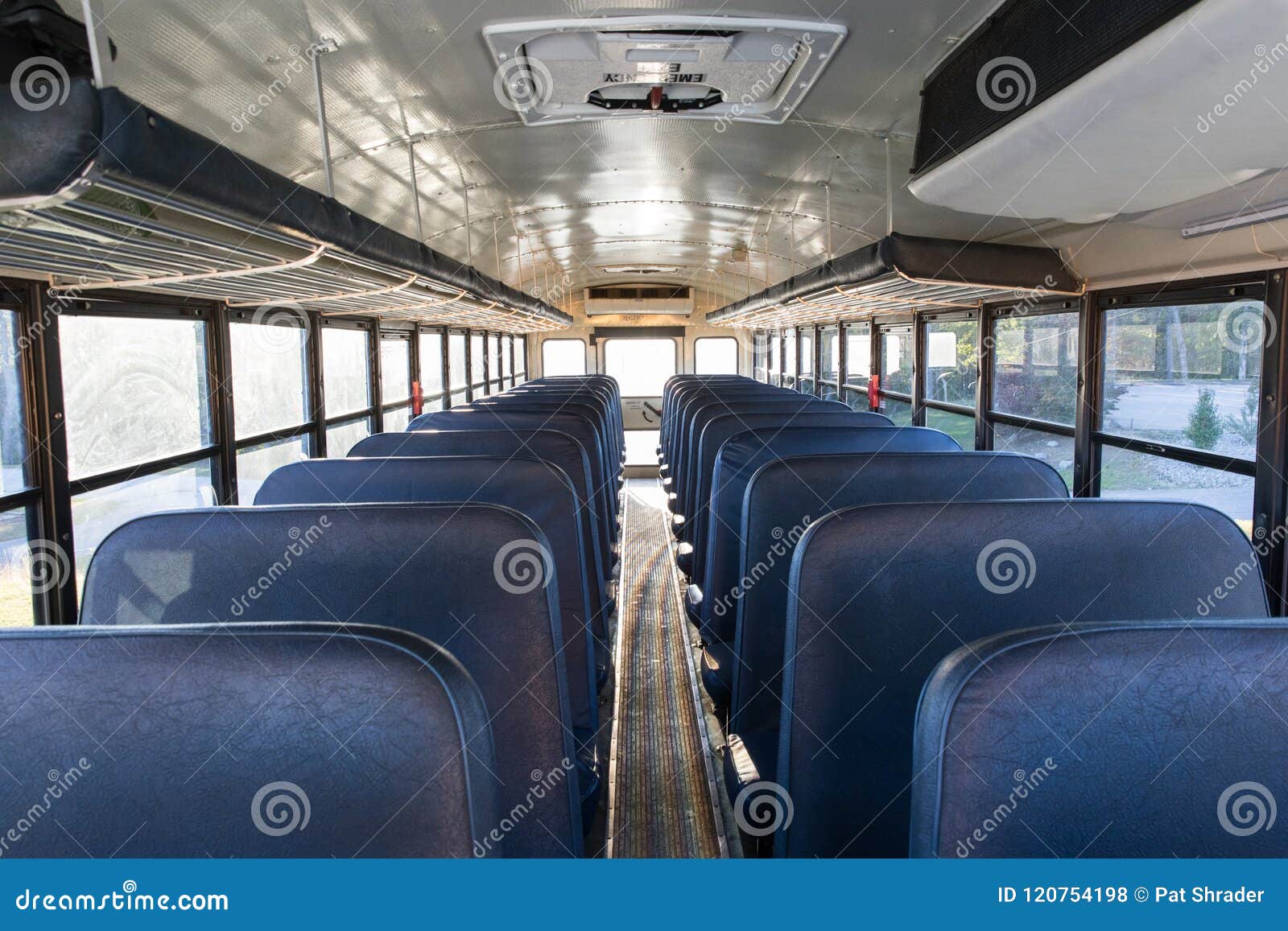 Inside The School Bus Stock Photo Image Of Travel Seats