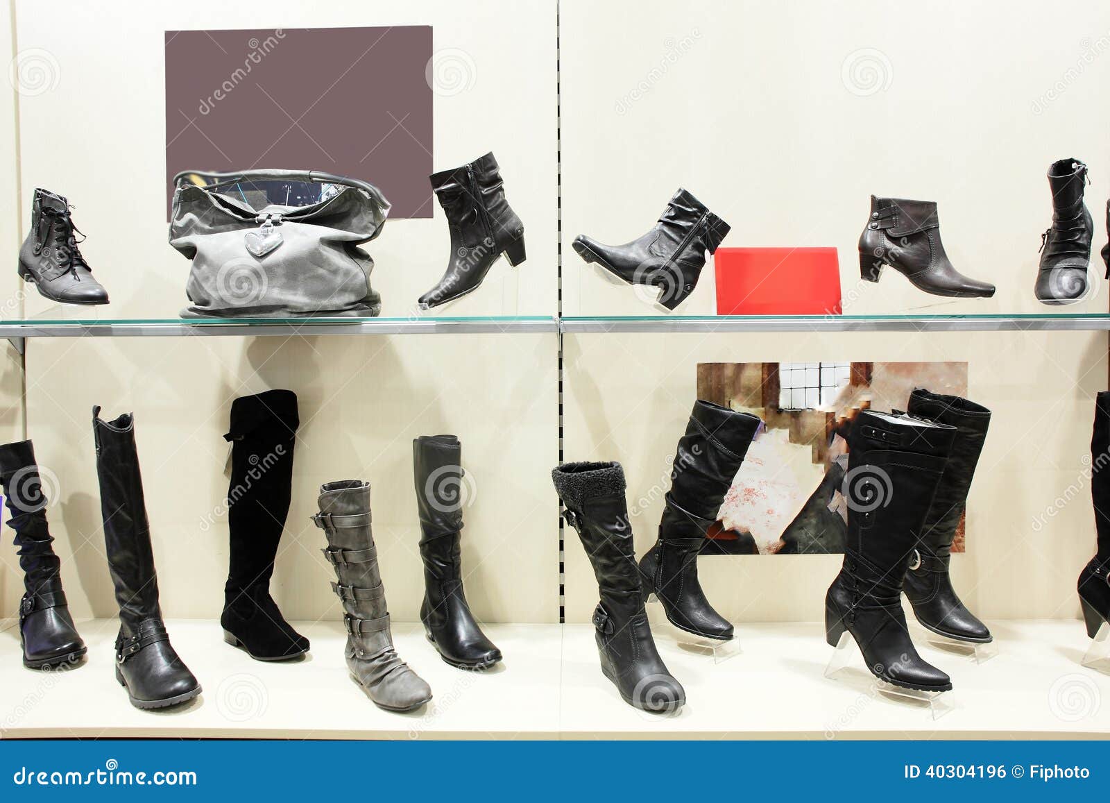 Interior of Shoe Store in Modern European Mall Stock Photo - Image of ...