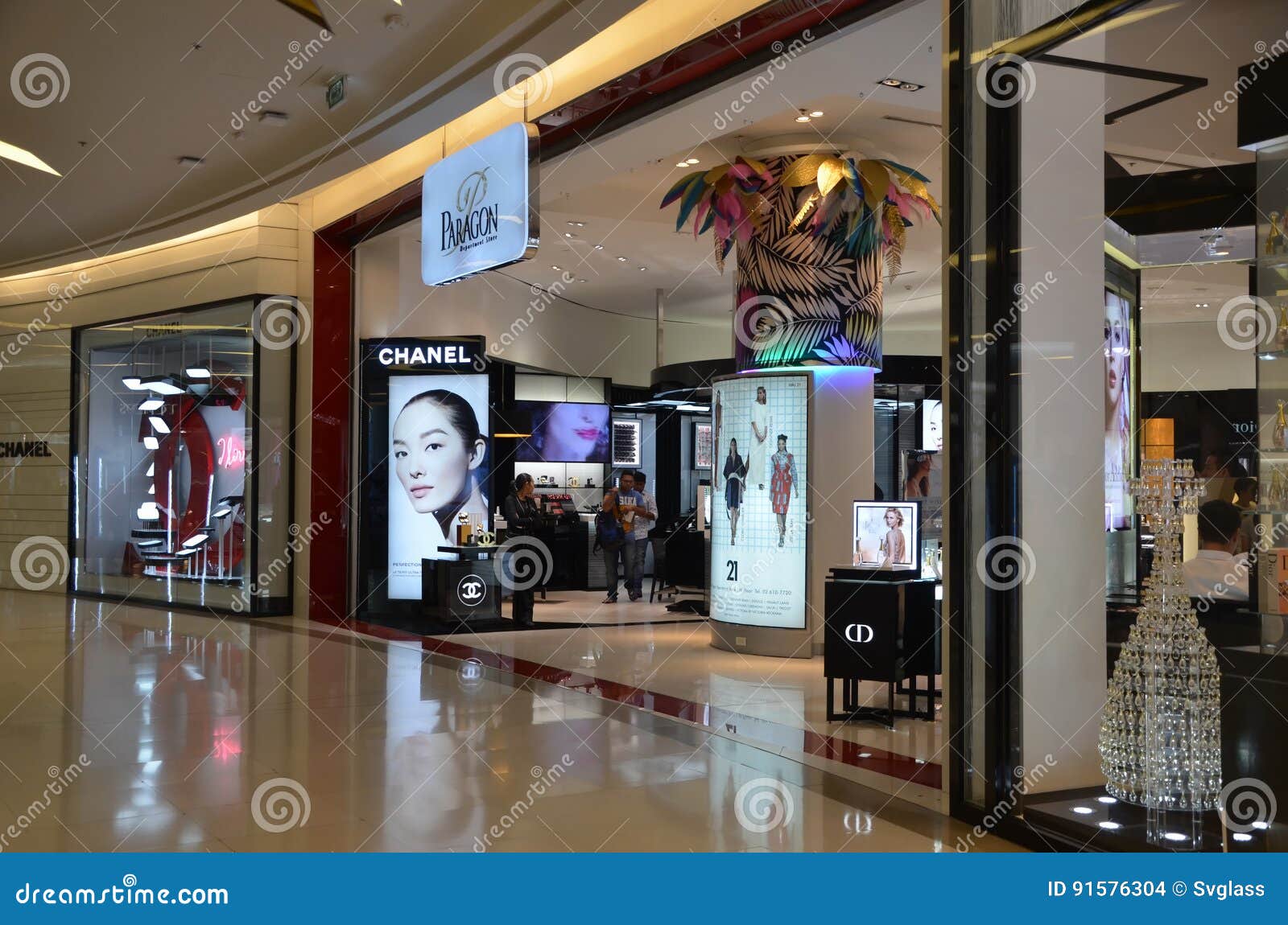 Interior of Shopping Mall Siam Paragon Editorial Stock Image Image of chanel, east: 91576304