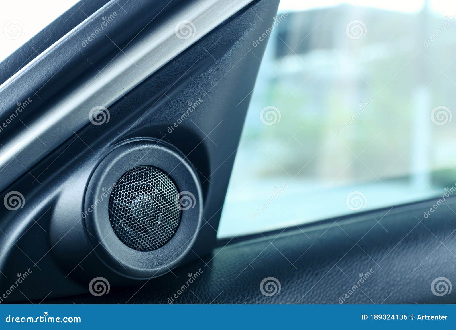 Interior Side Door Speaker in Modern Car Stock Photo Image of music