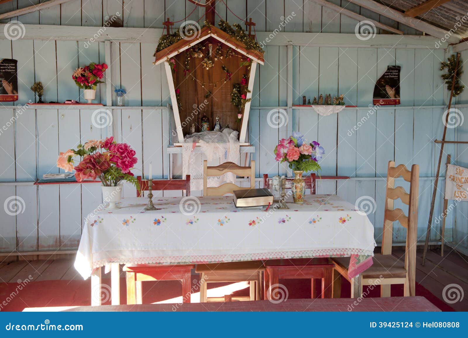 Interior Small Church Amazonia Stock Photo Image Of Altar