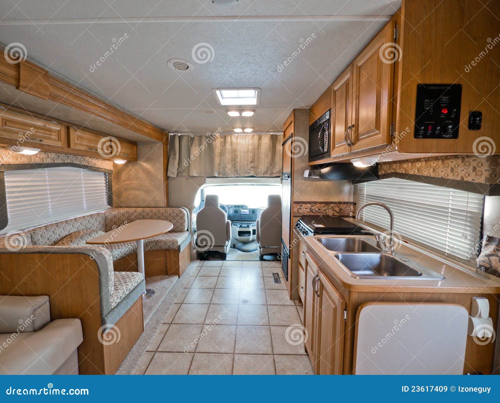 Interior Of Small Rv Stock Image Image Of Recreational