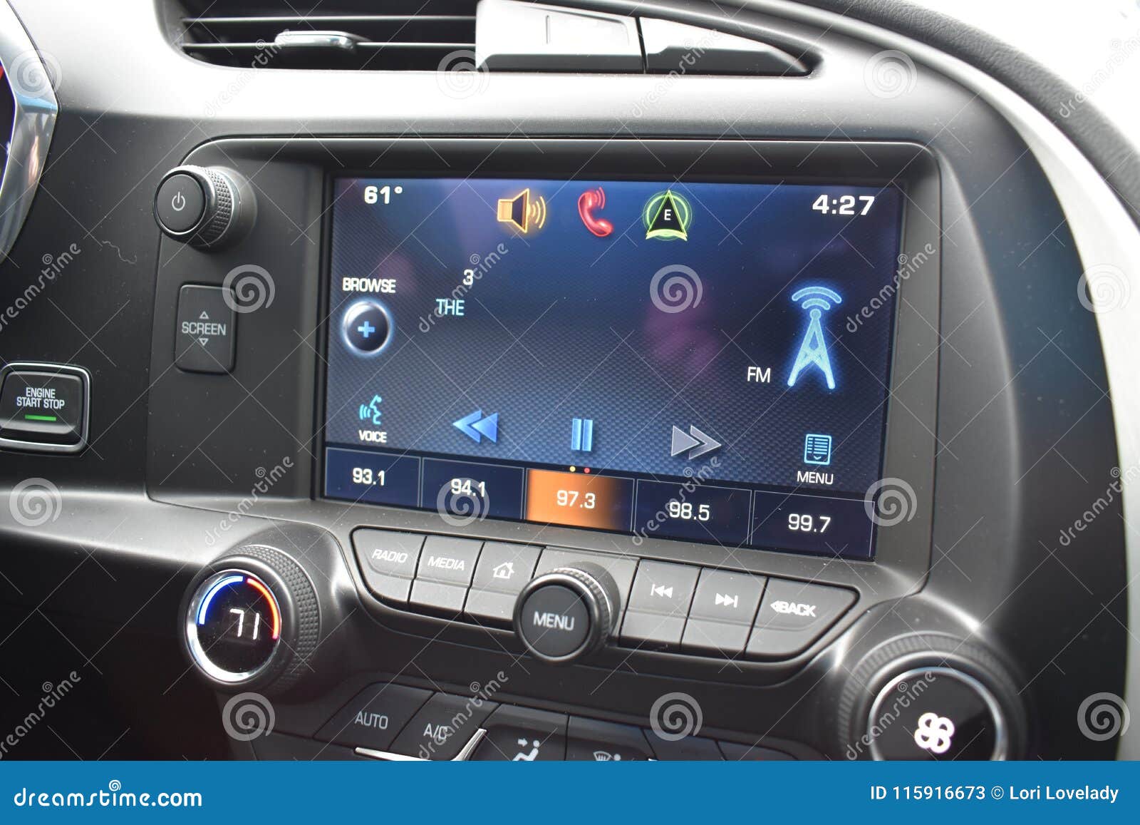 Sports Car Interior Display Screen Stock Image Image Of