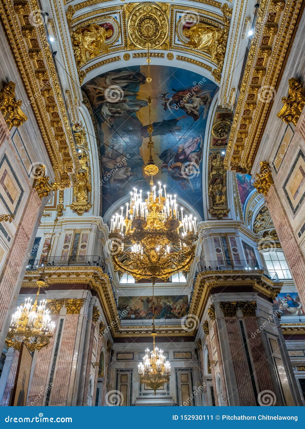 Interior Of St Isaac Cathedral Russia Editorial Photo