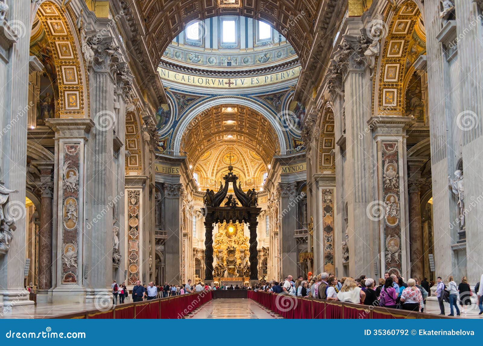 Interior Of The St Peter S Basilica In Rome Editorial ...