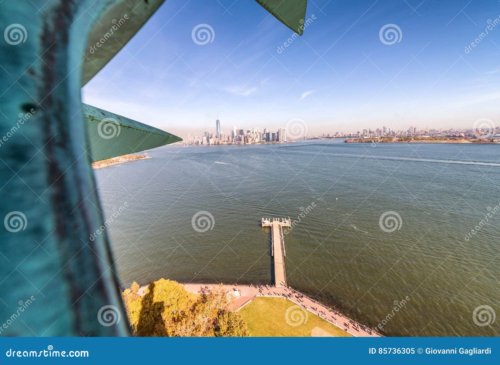 Interior Of Statue Of Liberty Crown New York City Stock