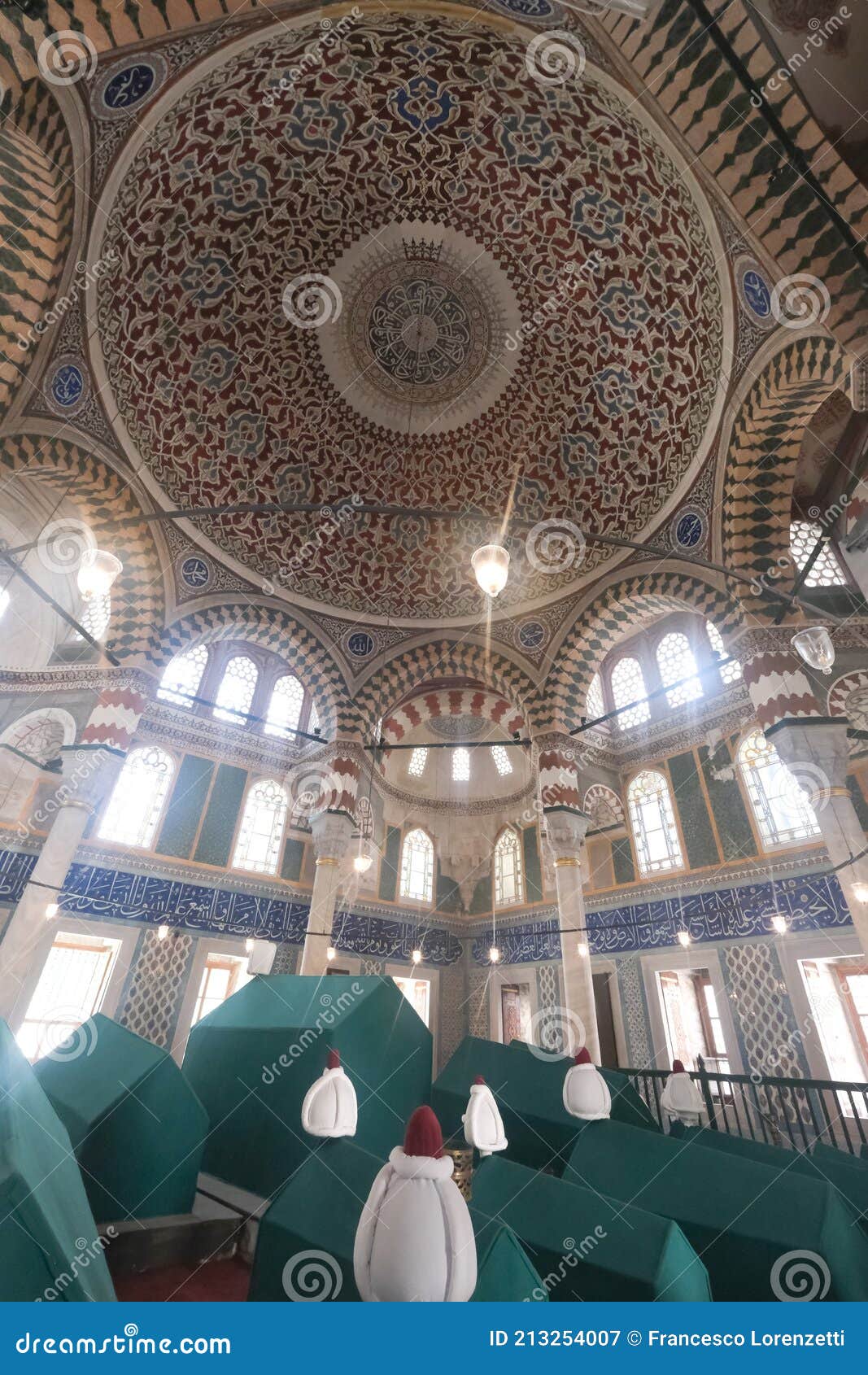 Interior Of Ibrahim Agha Mustahfizan Mausoleum Of Aqsunqur Blue Mosque Cairo Egypt Editorial
