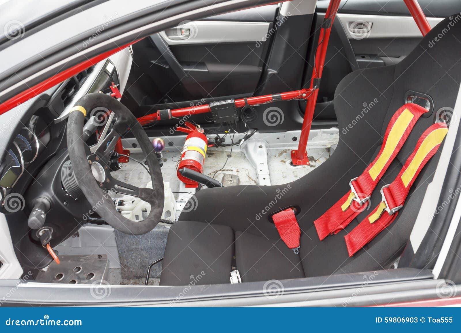 Interior Of Touring Race Car Stock Image Image Of Belt