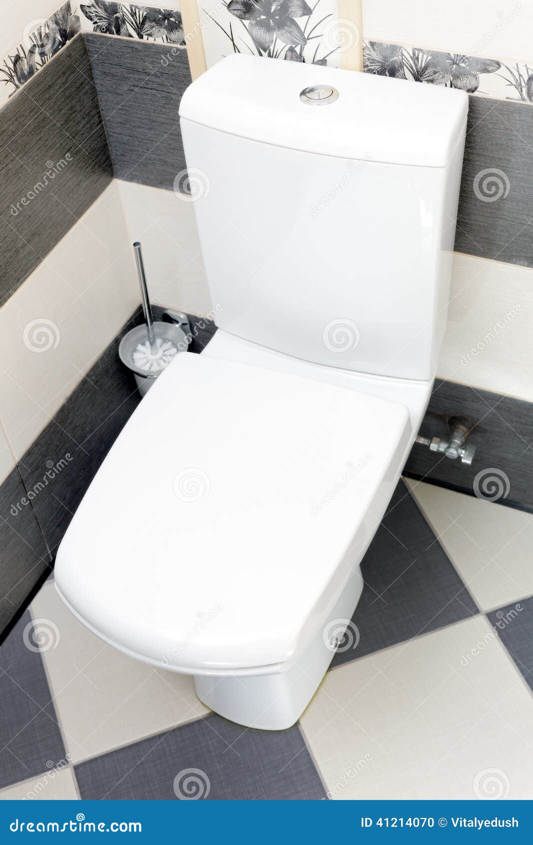 Interior of a Typical Watercloset. Stock Photo Image of basin