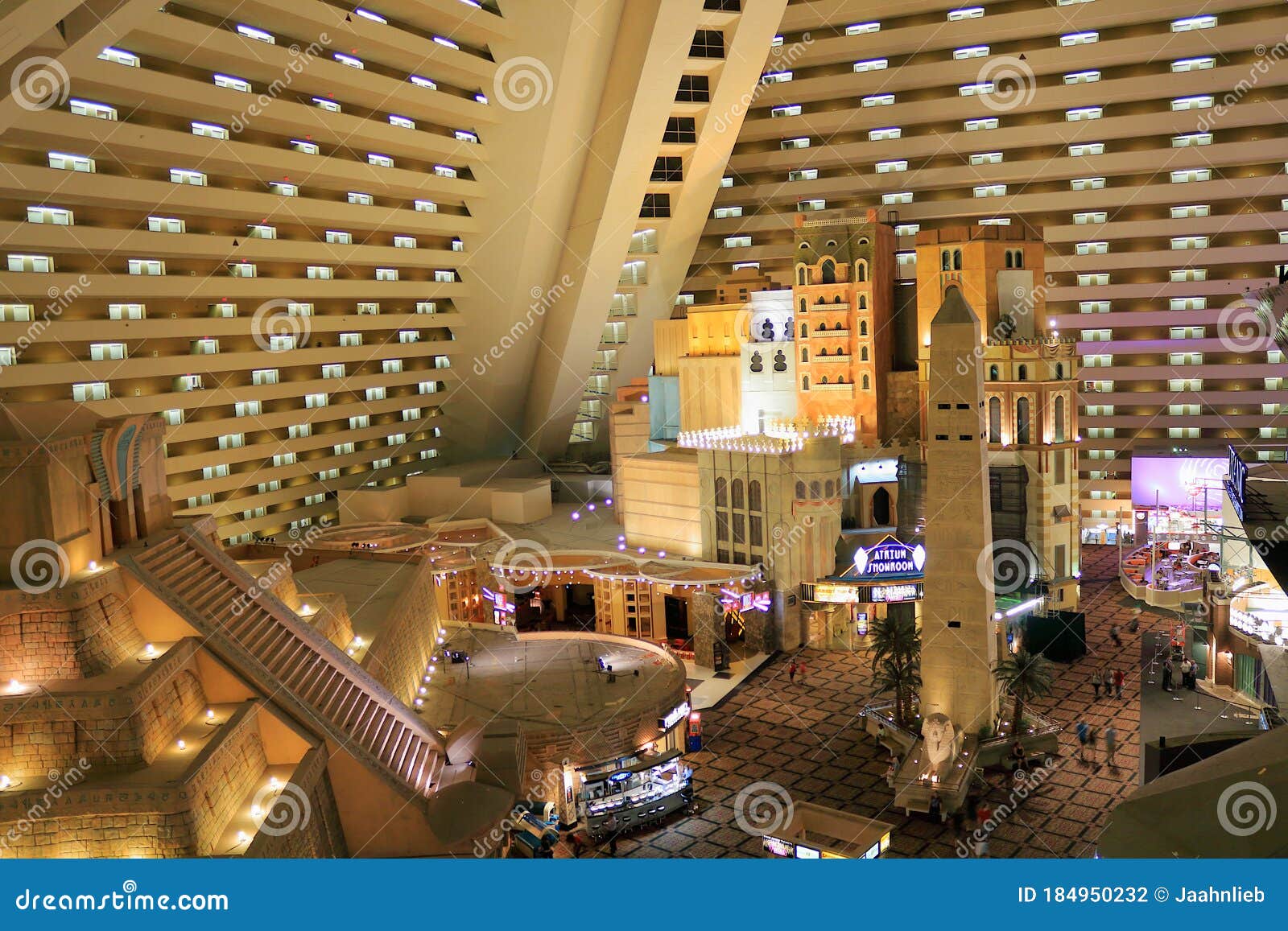 Las Vegas, Nevada, Interior of Luxor Hotel and Casino, USA