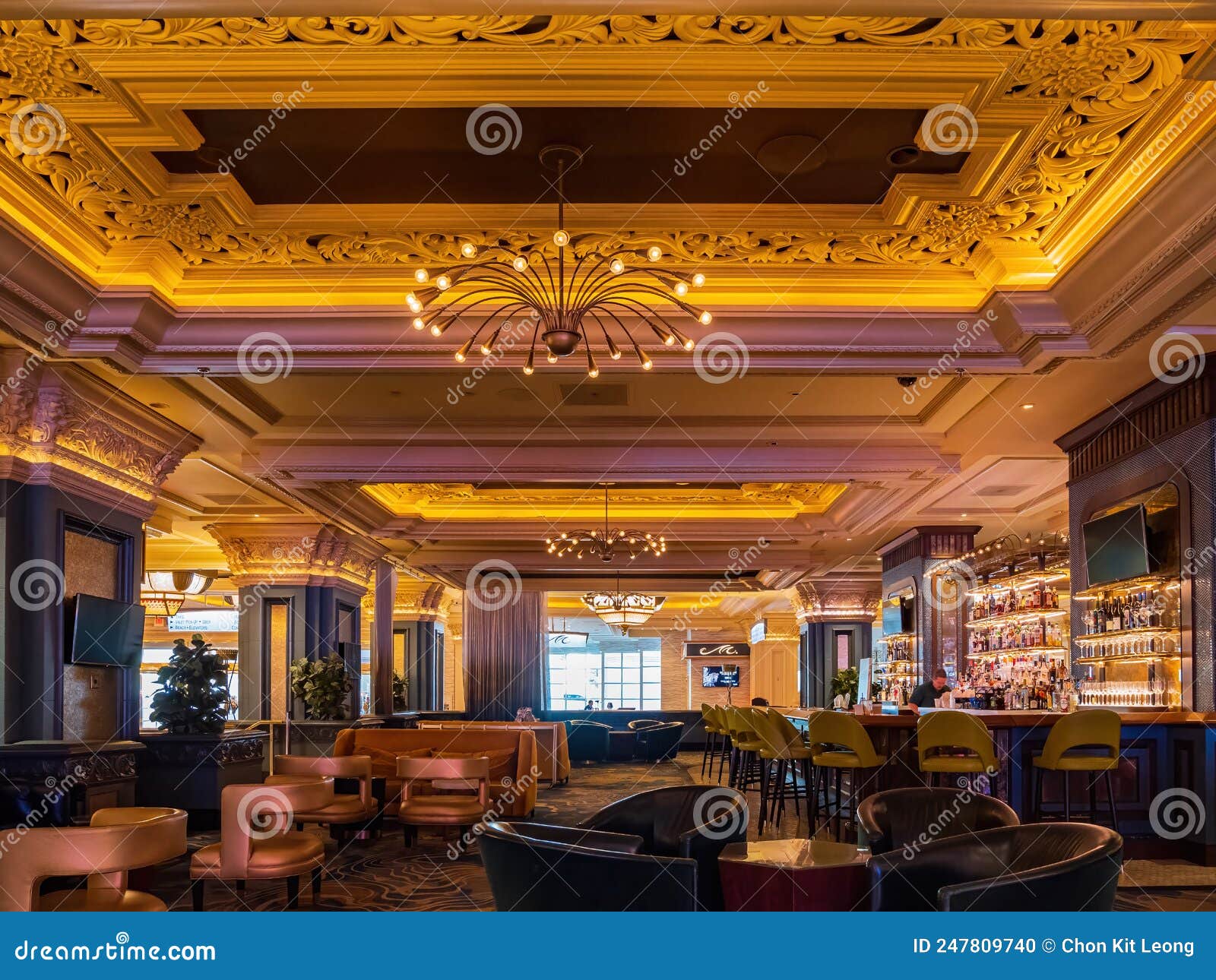 Interior View of the Bar in Mandalay Bay Editorial Image Image of