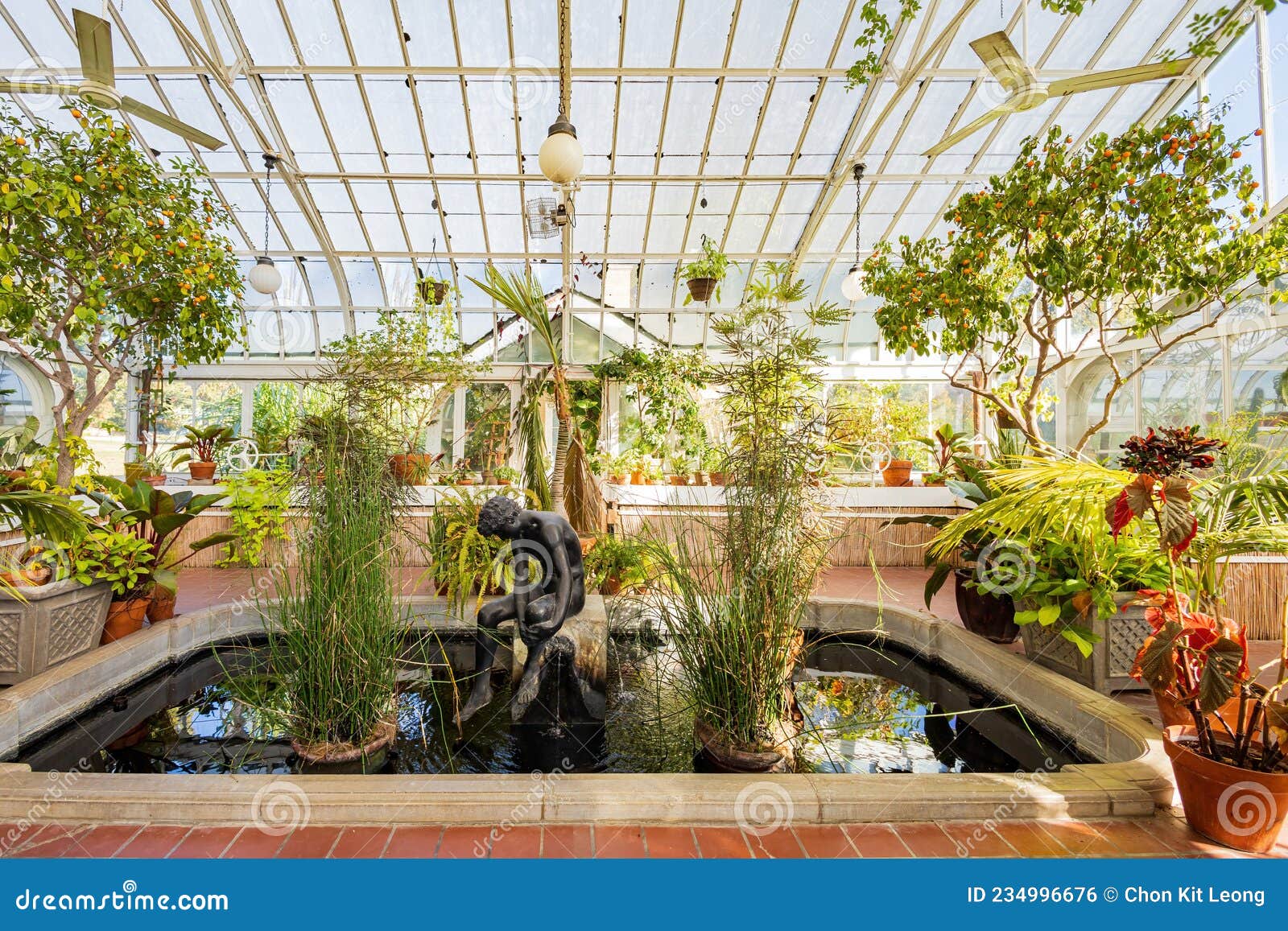 Interior View of the Conservatory at Woodward Park Editorial Photo