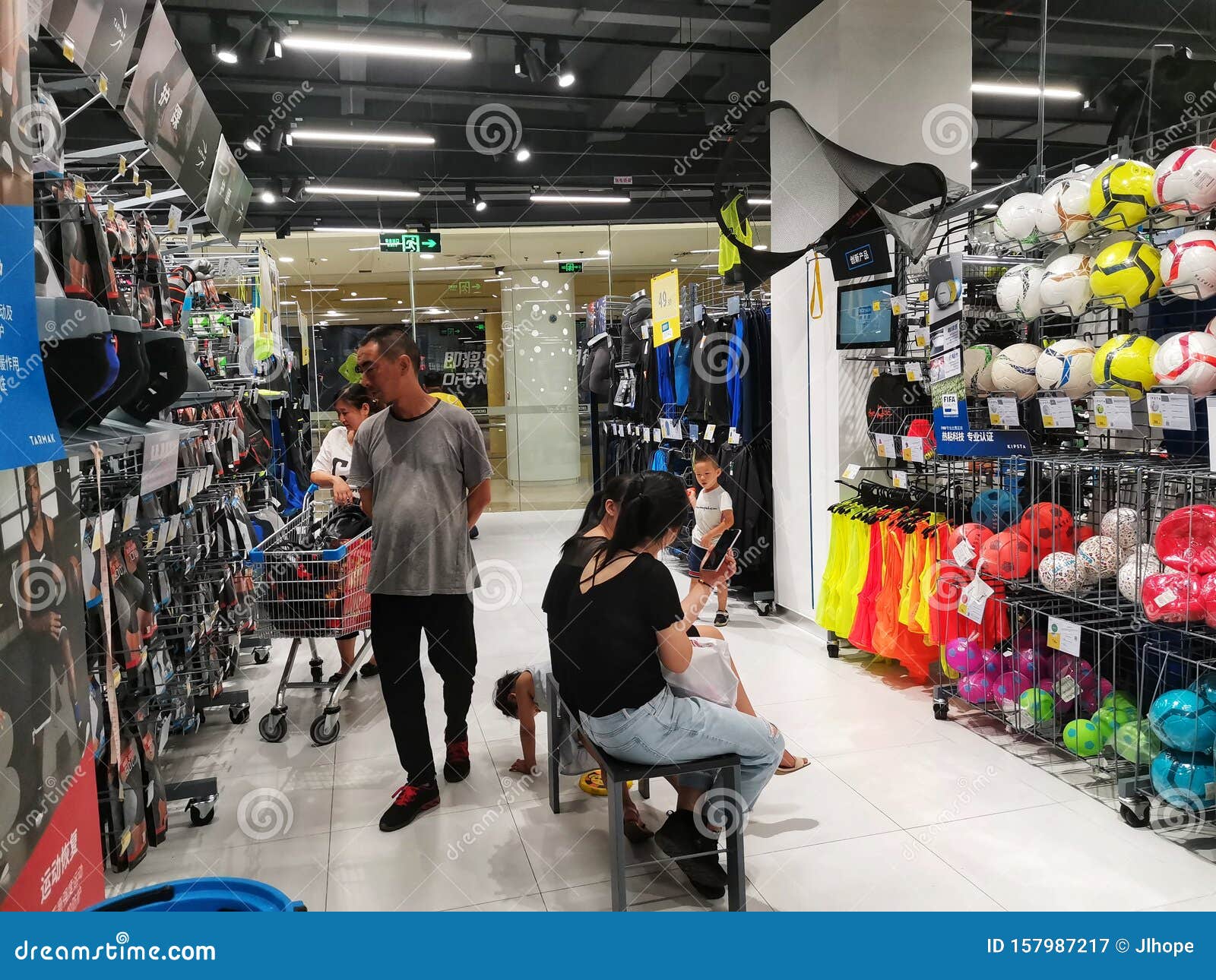 Pedestrians walk past the French sporting goods Decathlon store in Hong  Kong. (Photo by Budrul Chukrut / SOPA Images/Sipa USA Stock Photo - Alamy