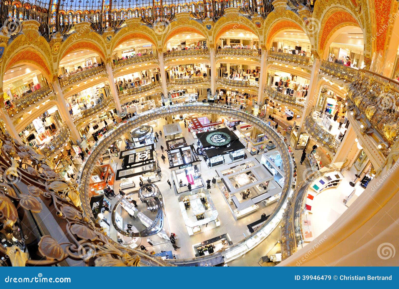 Galeries Lafayette luxury shopping department store in Paris, France Stock  Photo - Alamy