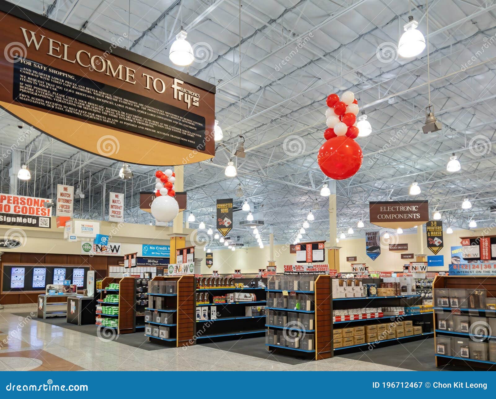 Interior View of the Fry`s Electronics Editorial Photography Image of