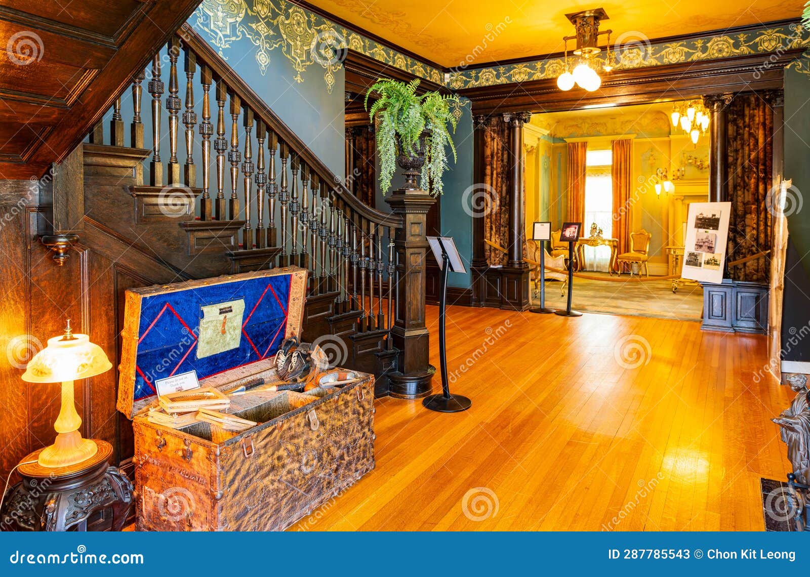 Interior View of the Henry Overholser Mansion Editorial Stock Photo